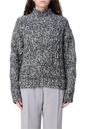 Alberta Ferretti Swetry, Kobieta, Wielobarwność, S, Kolorowy Sweter z Warkoczami