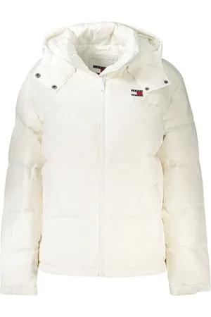 Tommy Hilfiger Kurtki, Kobieta, Biały, XL, Poliester, Poliestrowa kurtka zimowa