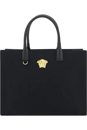 VERSACE Torebki, Kobieta, Czarny, ONE SIZE, Torba Meduzy z Metalową Plakietką