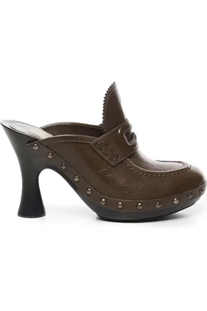 Burberry Buty, Kobieta, brązowy, 37 EU, Brązowe Sneakersy z Drewnianą Podeszwą