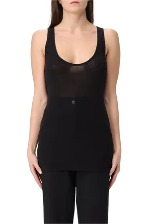 Elisabetta Franchi Koszulki, Kobieta, Czarny, M, Bezrękawnik Czarny Top