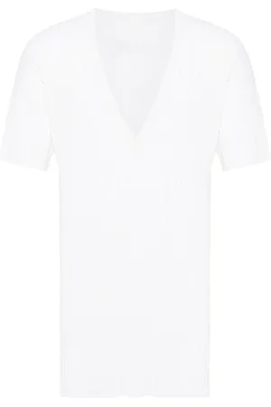 Maison Margiela Koszulki, Mężczyzna, Biały, M, Biały Sweter dla Mężczyzn Ss 25