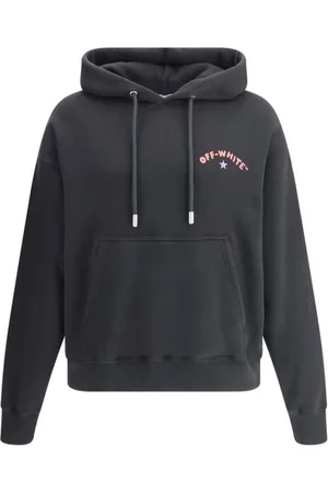 OFF-WHITE Bluzy, Mężczyzna, Czarny, S, Bawełna, Bluza z kapturem Skate z monogramem i nadrukiem strzałek