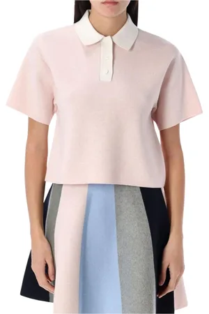 J.W.Anderson Koszulki, Kobieta, Różowy, S, Różowy Sweter Polo
