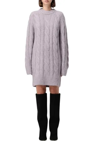 Michael Kors Sukienki, Kobieta, Fioletowy, 2XS, Sukienka Sweter z Alpaki w Fiolecie