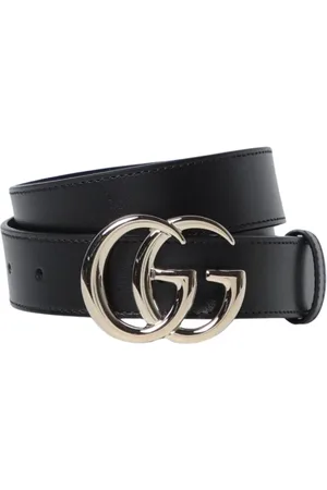 Gucci Akcesoria, Kobieta, Czarny, 85 CM, Czarny Skórzany Pasek z Klamrą