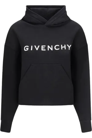 Givenchy Bluzy, Kobieta, Czarny, XS, Czarny Cropped Hoodie Sweatshirt