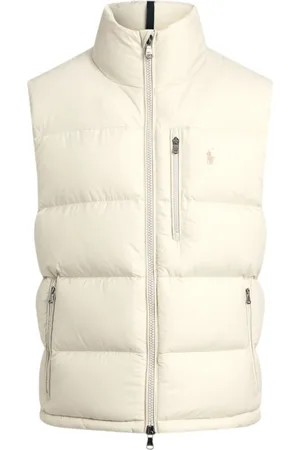 Ralph Lauren Kurtki, Mężczyzna, Beżowy, M, Poliester, THE Gorham Down Vest Basic Sand