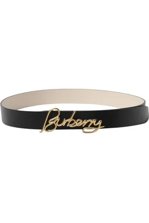 Burberry Akcesoria, Kobieta, Czarny, S, Czarny Skórzany Pasek z Klamrą
