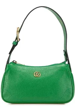 Gucci Pre-owned, Kobieta, Zielony, ONE SIZE, Skóra, Pre-owned skórzane torby na ramię
