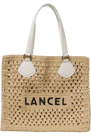 LANCEL Torebki, Kobieta, Beżowy, ONE SIZE, Plecak Raffia na Lato