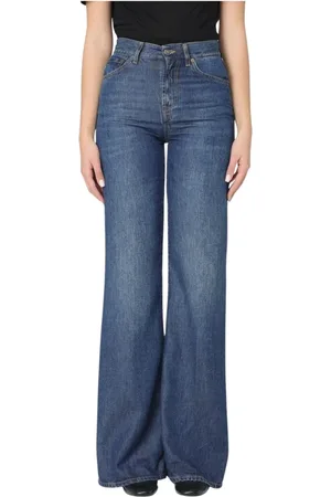 Dondup Jeansy, Kobieta, Niebieski, W29, Stylowe Niebieskie Jeansyy Wide Leg