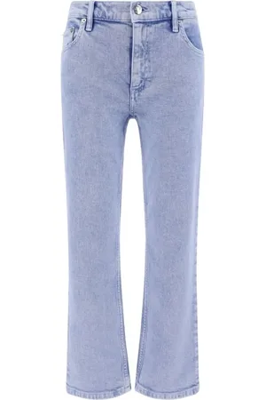 Tory Burch Jeansy, Kobieta, Niebieski, W28, Dżinsy Boot-Cut z Haftowanym Logo