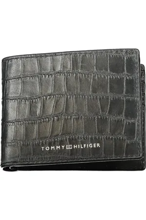 Tommy Hilfiger Akcesoria, Mężczyzna, Czarny, ONE SIZE, Portfel Męski Czarny Kontrastowe Logo
