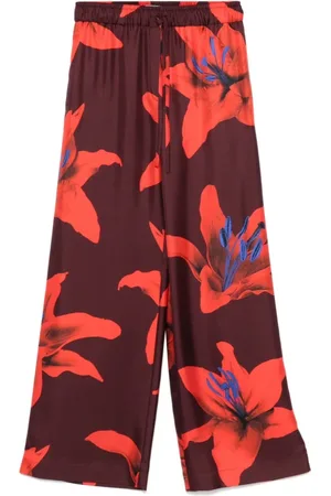 Alexander McQueen Spodnie, Kobieta, Wielobarwność, M, Wielokolorowe Jedwabne Spodnie