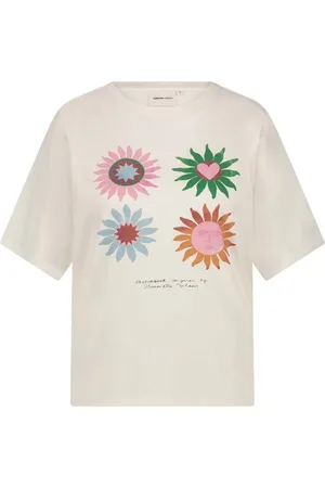 Fabienne Chapot Koszulki, Kobieta, Beżowy, M, Steve Sketchbook T-Shirt