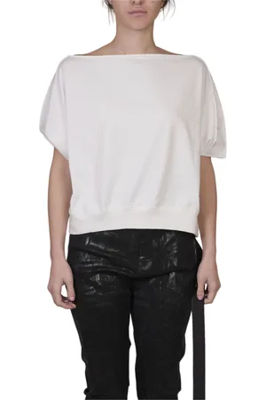 Rick Owens Bluzki, Kobieta, Biały, M, Fleece Dagger Sweatshirt