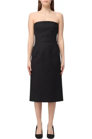 Sportmax Sukienki, Kobieta, Czarny, S, Żółta Sukienka Bez Ramiączek