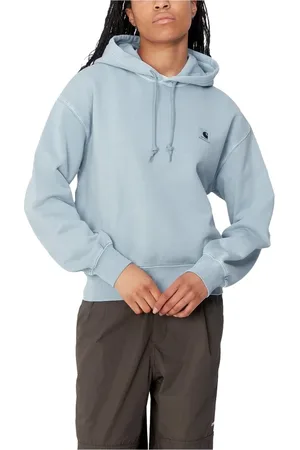 Carhartt Bluzy, Kobieta, Niebieski, L, Bawełna, Bluza Nelson Dusty Ice
