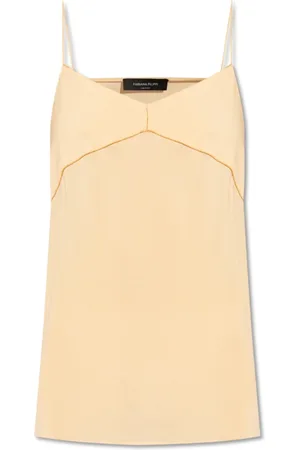 Fabiana Filippi Koszulki, Kobieta, Beżowy, S, Embellished Tank Top