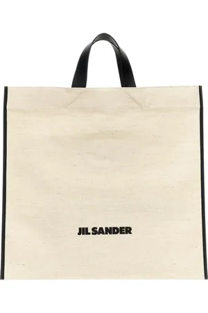 Jil Sander Torebki, Kobieta, Beżowy, ONE SIZE, Biała Torba na ramię z płótna Elegancki design