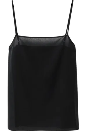 Fabiana Filippi Koszulki, Kobieta, Czarny, S, Elegancki Czarny Top Bez Rękawów
