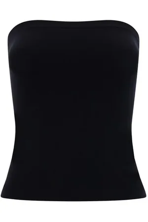Wolford Koszulki, Kobieta, Czarny, L, Monochromatyczny Top z Odkrytymi Ramionami