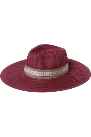 Coccinelle Akcesoria, Kobieta, Czerwony, ONE SIZE, Szeroki kapelusz przeciwsłoneczny Elegancki Styl