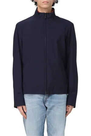 Paul & Shark Kurtki, Mężczyzna, Niebieski, L, Niebieska Kurtka Zip Up Lekka Marynarka