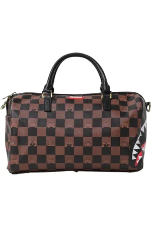 Sprayground Torebki, Kobieta, Wielobarwność, ONE SIZE, Kraciasty Plecak Duffel z Niedźwiedziem