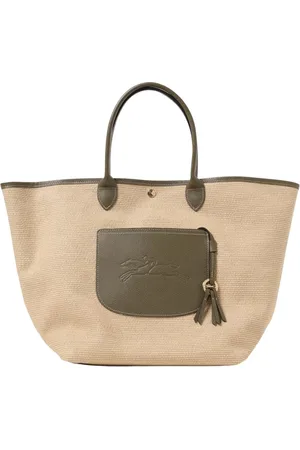 Longchamp Torebki, Kobieta, Beżowy, ONE SIZE, Stylowa Club Tote Bag w Zielonym