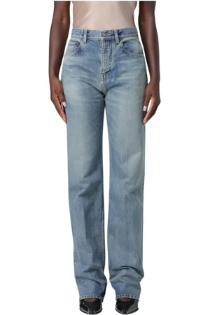 Saint Laurent Jeansy, Kobieta, Niebieski, W26, Retro Straight Leg Jeansy