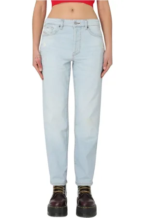 Diesel Jeansy, Kobieta, Niebieski, W26, Denim, Jasne jeansy z luzem