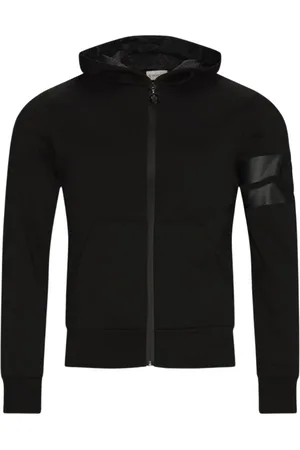 Moncler Bluzy, Mężczyzna, Czarny, S, Czarny Zip Up Hoodie Activewear