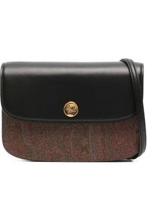 Etro Torebki, Kobieta, brązowy, ONE SIZE, Brązowa torebka na ramię z motywem paisley