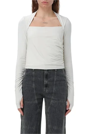 Helmut Lang Koszulki, Kobieta, Biały, L, Biała Square Neck Top