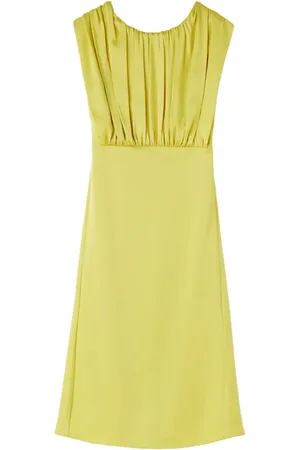 Jil Sander Sukienki, Kobieta, Żółty, S, Satyna, Stylowa Sukienka