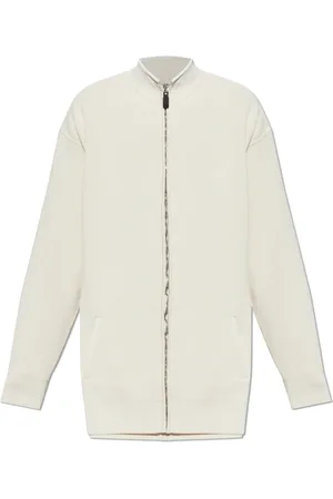 Balenciaga Swetry, Mężczyzna, Beżowy, XS, Bawełna, Kardigan ze stójką