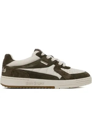 Palm Angels Buty, Mężczyzna, Wielobarwność, 41 EU, Zamsz, Białe Ciemnoszare Uniwersyteckie Sneakersy
