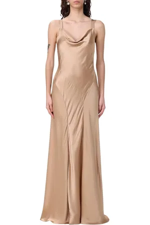 Alberta Ferretti Sukienki, Kobieta, Różowy, L, Różowa Sukienka Maxi Elegancki Styl