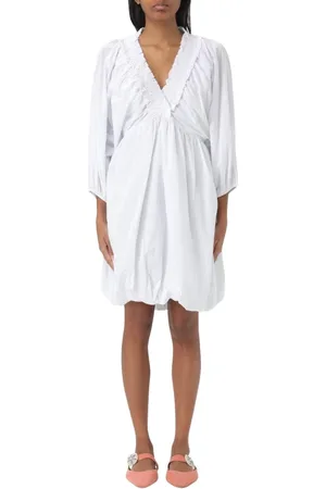 Kaos Sukienki, Kobieta, Biały, M, Elegancka biała sukienka A-line