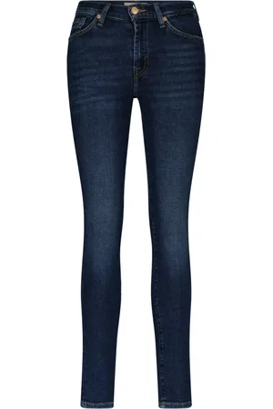 7 for all Mankind Jeansy, Kobieta, Niebieski, W26, Bawełna, Dżinsy Skinny z Wysokim Stanem
