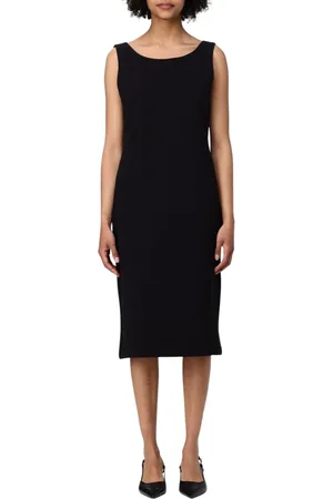 Emporio Armani Sukienki, Kobieta, Czarny, XL, Elegancka Biała Sukienka Bodycon