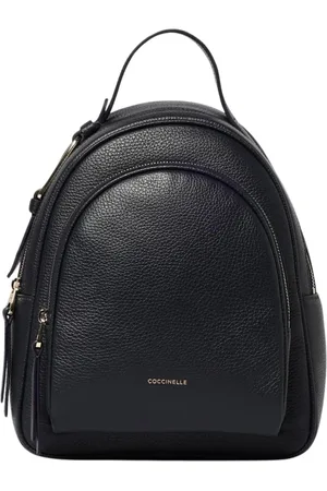 Coccinelle Torebki, Kobieta, Niebieski, ONE SIZE, Elegancki Nude Skórzany Plecak
