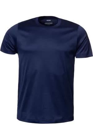 Eton Koszulki, Mężczyzna, Niebieski, L, Luksusowy Niebieski T-shirt z bawełny