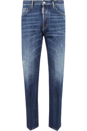 Dsquared2 Jeansy, Mężczyzna, Niebieski, S, Spodnie Slim-fit 5 Kieszeni