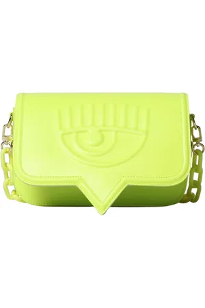 Chiara Ferragni Torebki, Kobieta, Zielony, ONE SIZE, Limonkowa Torba na Ramię z Syntetycznej Skóry