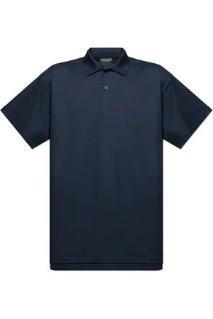 Balenciaga Koszulki, Mężczyzna, Niebieski, M, Bawełna, Polo z wyszytym logo
