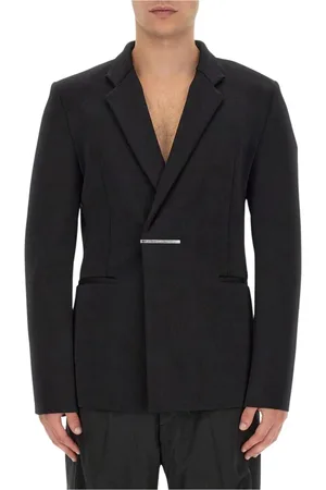 Givenchy Kurtki, Mężczyzna, Czarny, L, Klasyczny Czarny Blezer Z Metalowym Akcentem