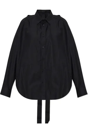 Balenciaga Bluzki, Kobieta, Czarny, S, Len, Koszula typu `oversize`